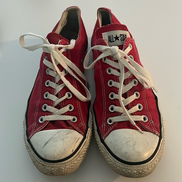 Red converse all star sneakers size 12 - Picture 1 of 10